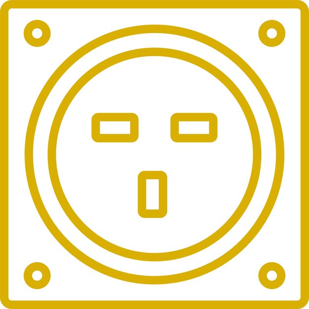 Estilo del icono del enchufe de energía de diseño vectorial