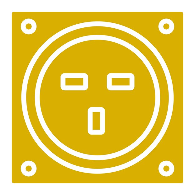Estilo del icono del enchufe de energía de diseño vectorial