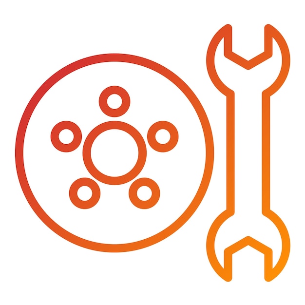 Estilo del icono del enchufe del neumático de diseño vectorial