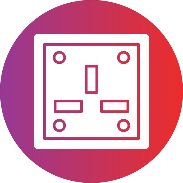 Estilo del icono del enchufe de pared de diseño vectorial