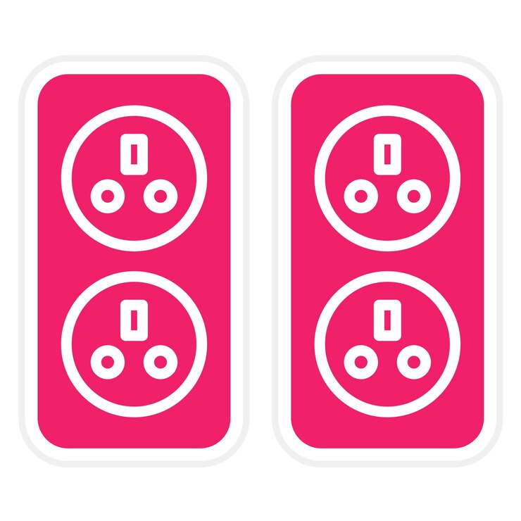 Vector estilo del icono del enchufe de pared de diseño vectorial
