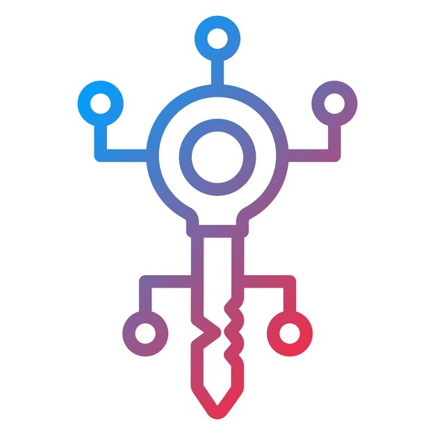 Estilo del icono de encriptación de la clave