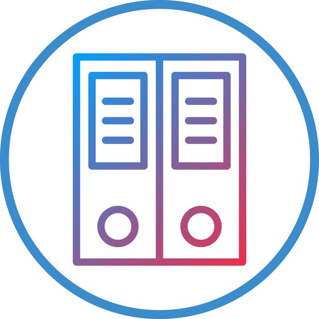 Estilo del icono del encuadernador de diseño vectorial
