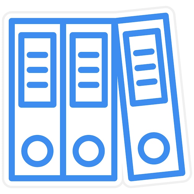 Estilo del icono del encuadernador de diseño vectorial