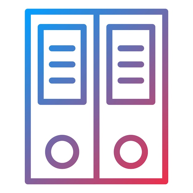 Estilo del icono del encuadernador de diseño vectorial