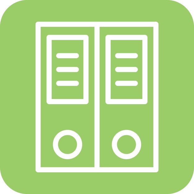 Estilo del icono del encuadernador de diseño vectorial