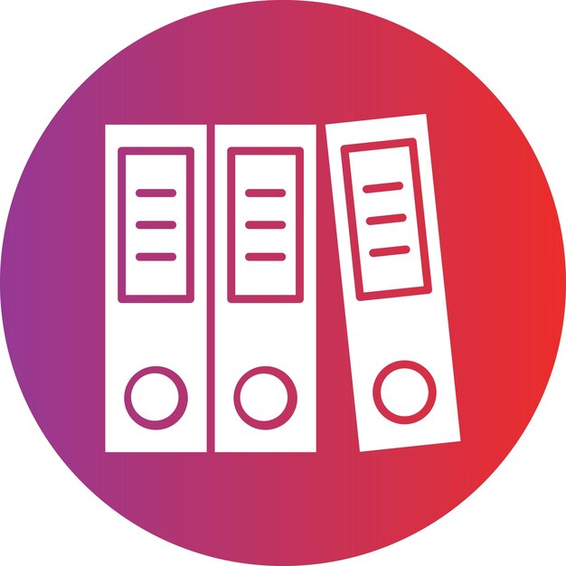 Estilo del icono del encuadernador de diseño vectorial