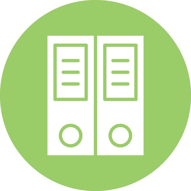 Estilo del icono del encuadernador de diseño vectorial