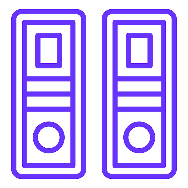 Estilo del icono del encuadernador de diseño vectorial