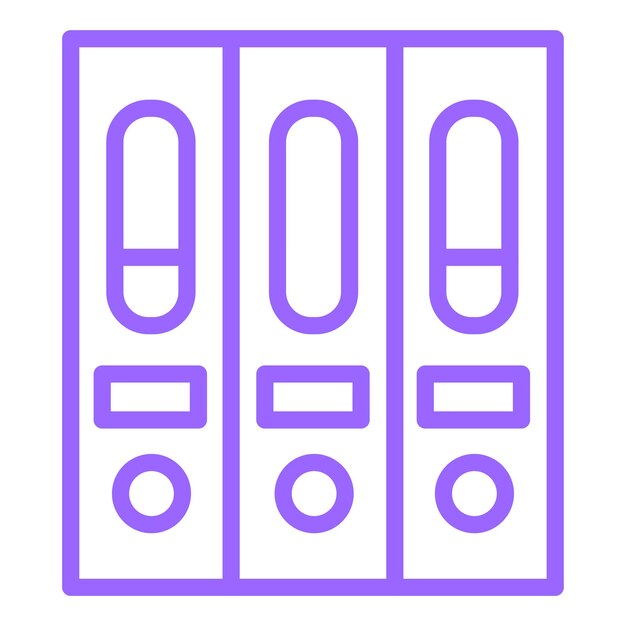Estilo del icono del encuadernador de diseño vectorial