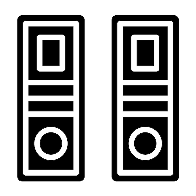 Estilo del icono del encuadernador de diseño vectorial