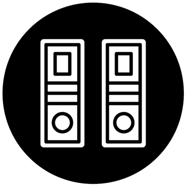 Estilo del icono del encuadernador de diseño vectorial