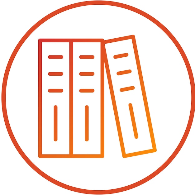 Estilo del icono del encuadernador de diseño vectorial