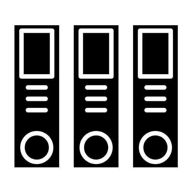 Estilo del icono del encuadernador de diseño vectorial