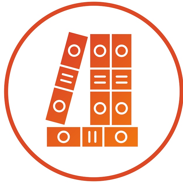 Estilo del icono del encuadernador de diseño vectorial