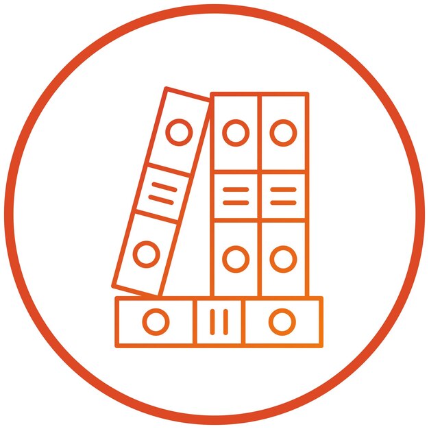 Estilo del icono del encuadernador de diseño vectorial
