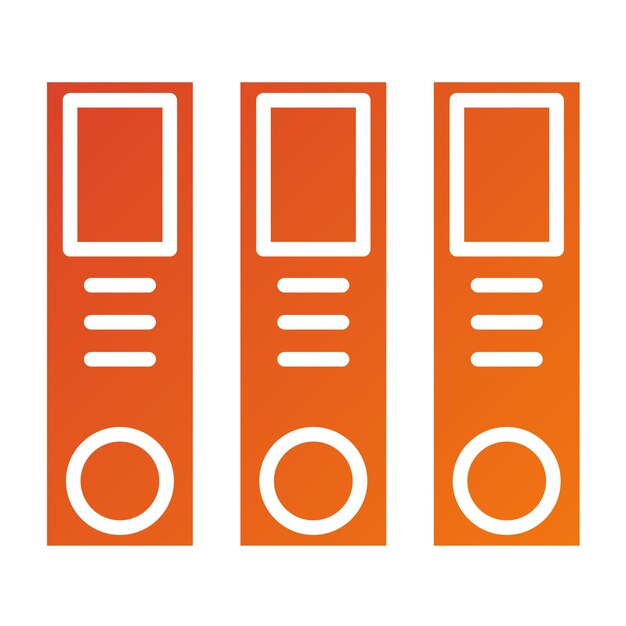 Estilo del icono del encuadernador de diseño vectorial