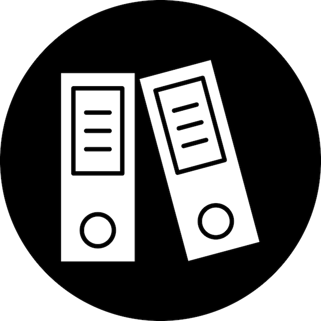 Estilo del icono de los encuadernadores de diseño vectorial