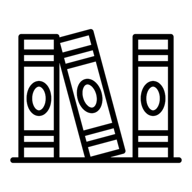 Estilo del icono de los encuadernadores de diseño vectorial