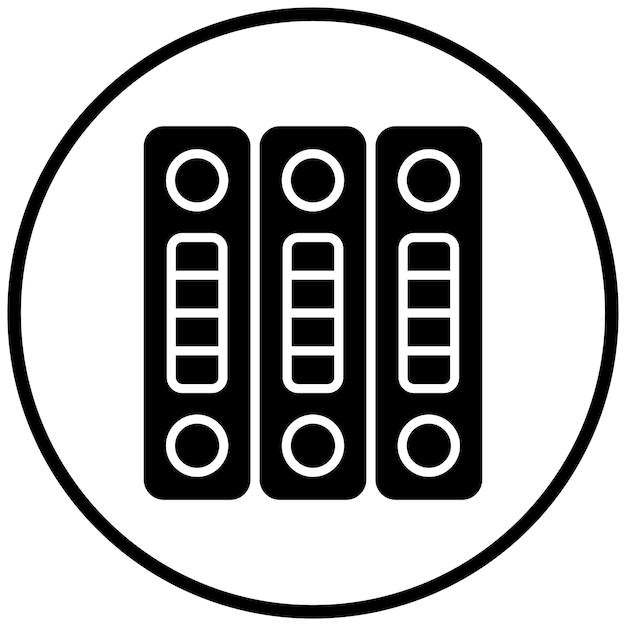 Estilo del icono de los encuadernadores de diseño vectorial