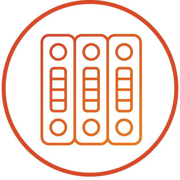 Estilo del icono de los encuadernadores de diseño vectorial