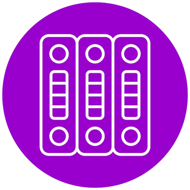 Estilo del icono de los encuadernadores de diseño vectorial