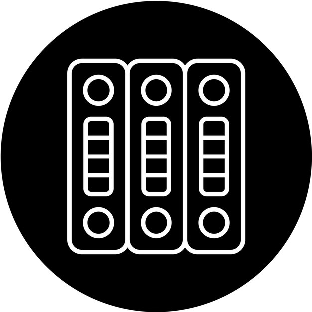 Estilo del icono de los encuadernadores de diseño vectorial