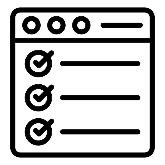 Estilo del icono de la encuesta de diseño vectorial