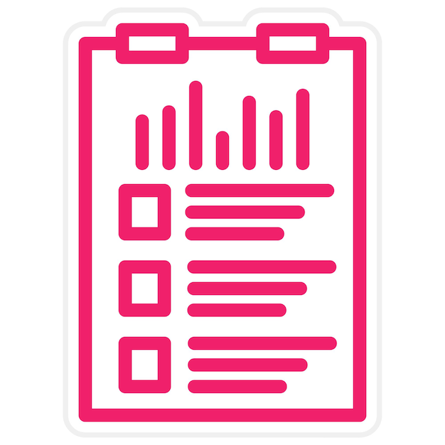 Estilo del icono de la encuesta de diseño vectorial