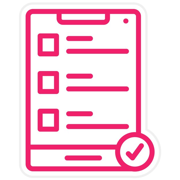 Estilo del icono de la encuesta de diseño vectorial