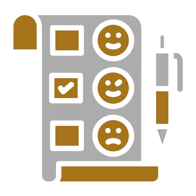 Estilo del icono de la encuesta de satisfacción de diseño vectorial