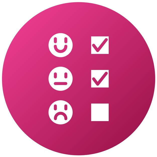 Estilo del icono de la encuesta de satisfacción de diseño vectorial