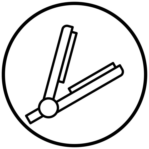 Estilo del icono del enderezador de cabello
