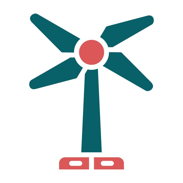 Estilo del icono de energía eólica