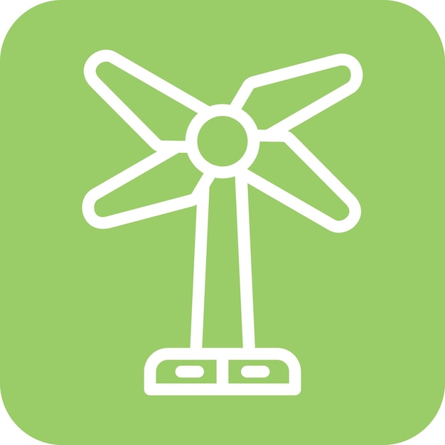 Estilo del icono de energía eólica