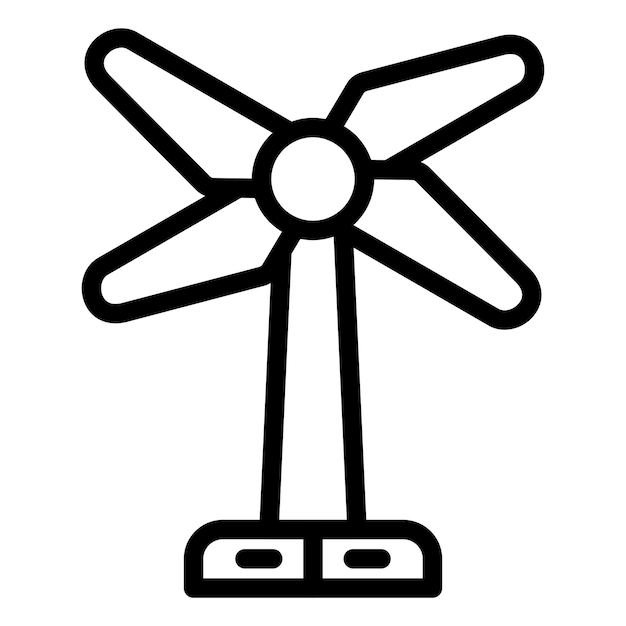 Estilo del icono de energía eólica