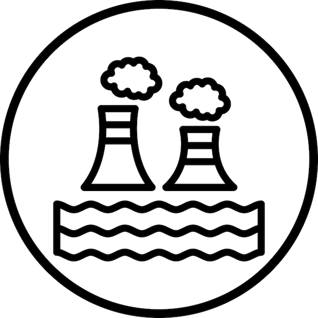 Estilo del icono de la energía geotérmica
