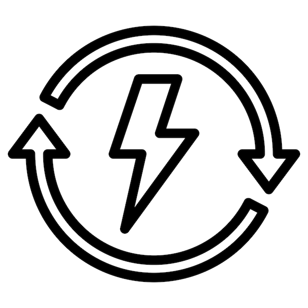 Estilo de icono de energía renovable de diseño vectorial