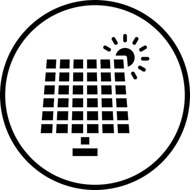 Estilo del icono de la energía solar