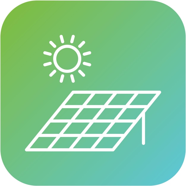 Estilo del icono de energía solar