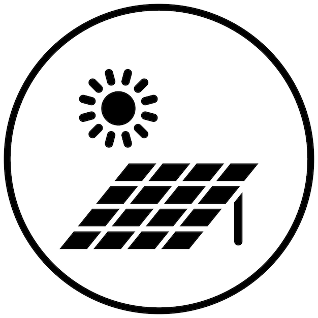 Estilo del icono de energía solar