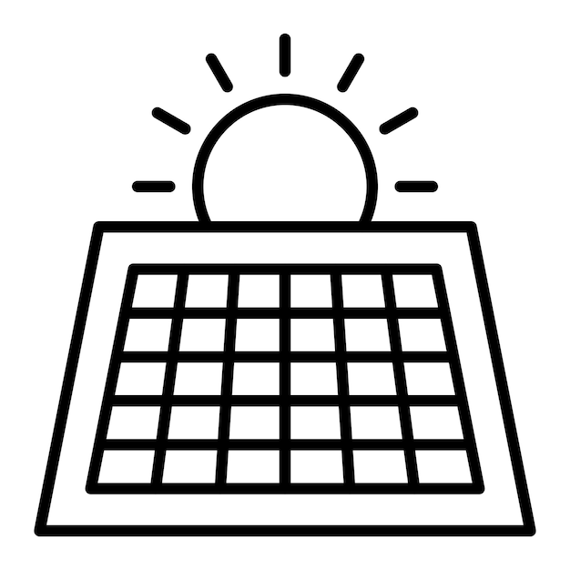 Estilo del icono de la energía solar