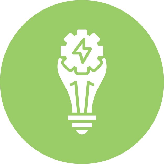 Estilo de icono de energía sostenible de diseño vectorial