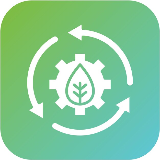 Estilo de icono de energía sostenible de diseño vectorial