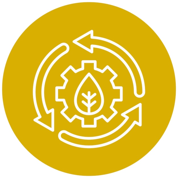 Estilo de icono de energía sostenible de diseño vectorial