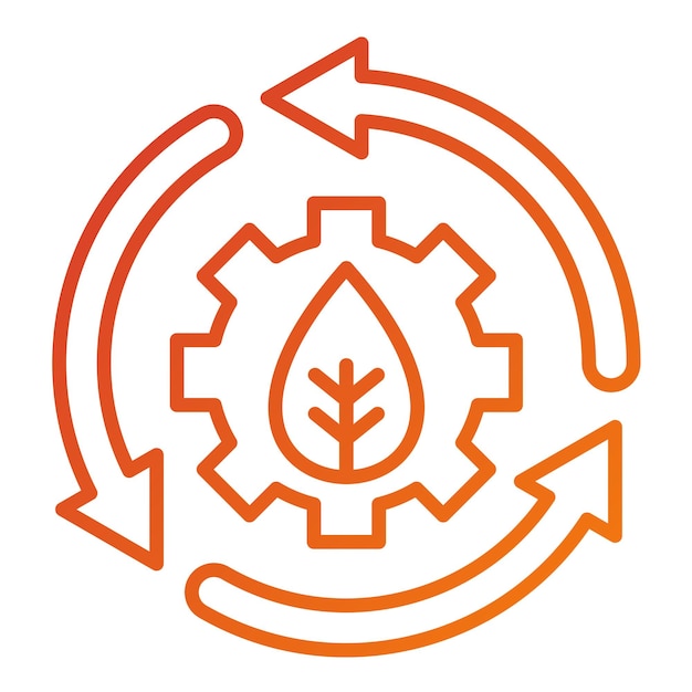 Estilo de icono de energía sostenible de diseño vectorial