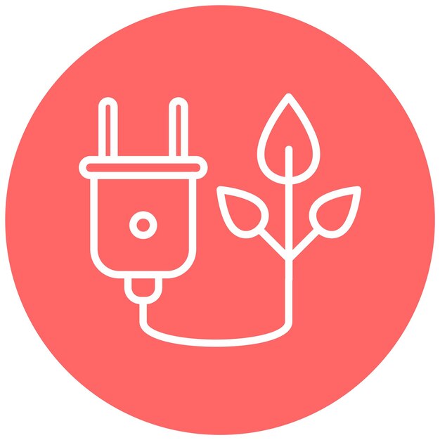 Estilo de icono de energía sostenible de diseño vectorial