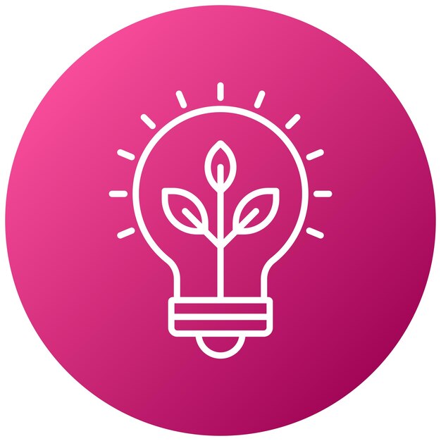 Estilo del icono de energía verde