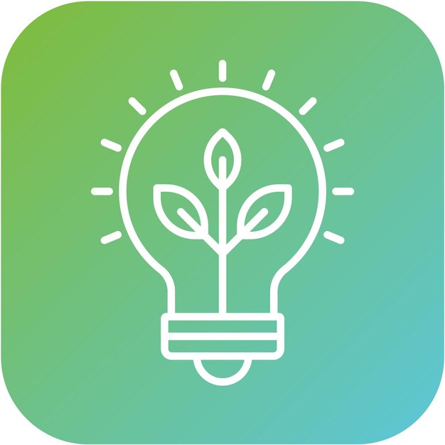 Estilo del icono de energía verde