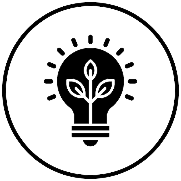 Estilo del icono de energía verde
